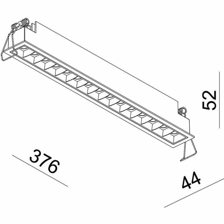 Deko-Light Deckeneinbauleuchte, Ceti 15, 30 W, 3000 K, Weiß, Stromkonstant, 44-45 V/DC, Bemessungsstrom: 700 mA