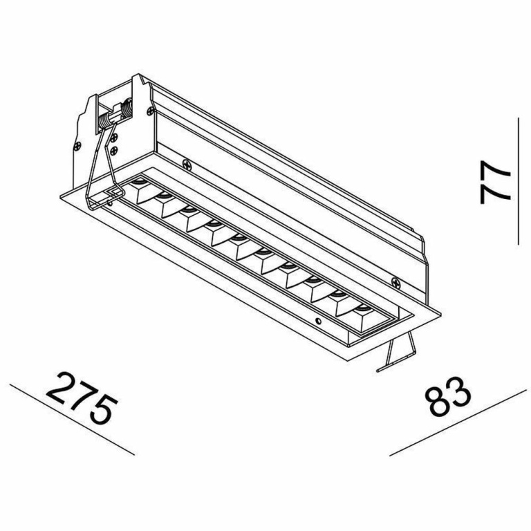 Deko-Light Deckeneinbauleuchte, Ceti 10 Adjust, Tilt, 20 W, 3000 K, Weiß, Stromkonstant, 28-29 V/DC, Bemessungs