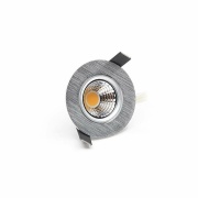 Deckeneinbauleuchte, COB-68-24V-4,5 W-2700K-Rund-Silber, Spannungskonstant, 24 V/DC