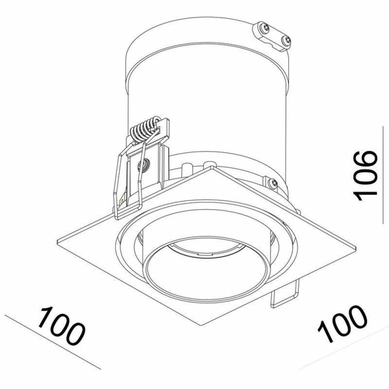 Deko-Light Deckeneinbauleuchte, Rigel Mini Square Single, 11 W, 3000 K, Weiß, Stromkonstant, 21-22 V/DC, Bemess