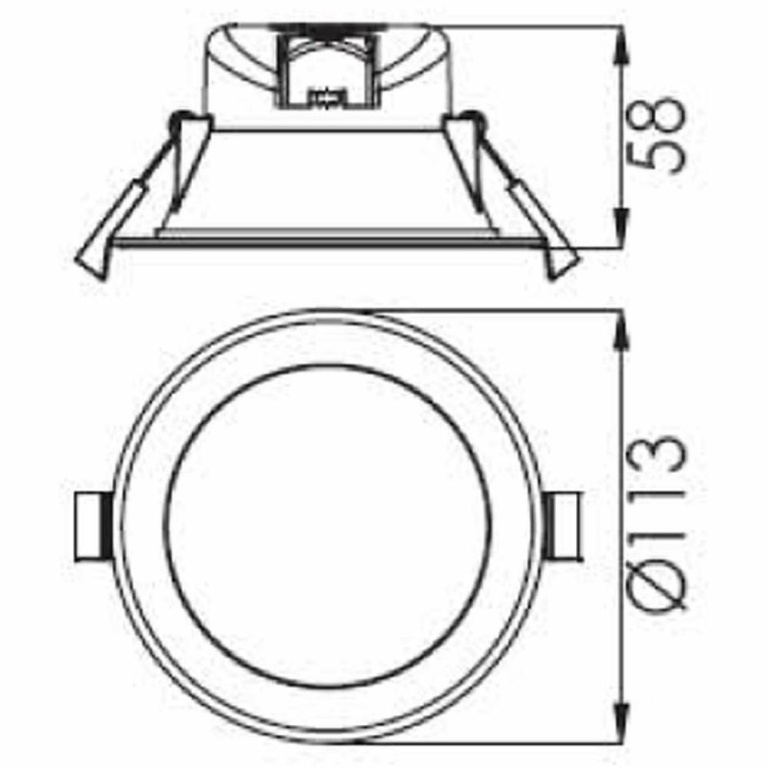 Deko-Light Deckeneinbauleuchte, Acrux 90 mm, 6 W, DIM, 3000/4000/6000 K, Silber, 220-240 V/AC, 50 / 60 Hz