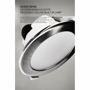 Deckeneinbauleuchte, Acrux 90 mm, 6 W, DIM, 3000/4000/6000 K, Silber, 220-240 V/AC, 50 / 60 Hz