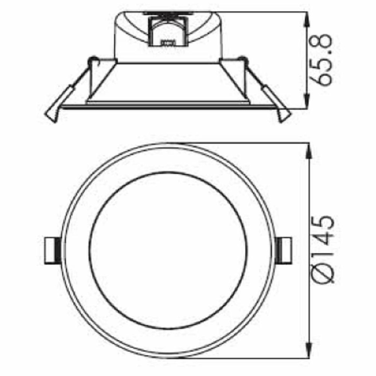 Deko-Light Deckeneinbauleuchte, Acrux 120 mm, 14,5 W, DIM, 3000/4000/6000 K, Silber, 220-240 V/AC, 50 / 60 Hz