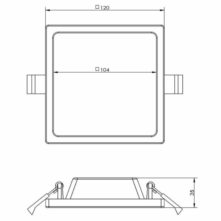 Deko-Light Deckeneinbauleuchte, Alya Eckig, 7 W, DIM, 2700 K, Weiß, 220-240 V/AC, 50 / 60 Hz