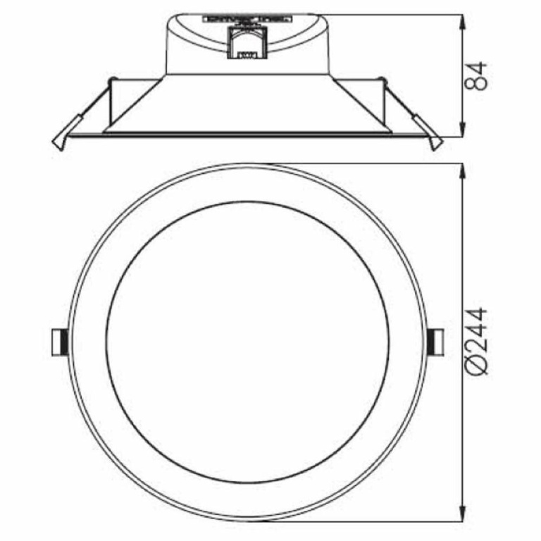 Deko-Light Deckeneinbauleuchte, Acrux 195 mm, 26 W, DIM, 3000/4000/6000 K, Silber, 220-240 V/AC, 50 / 60 Hz