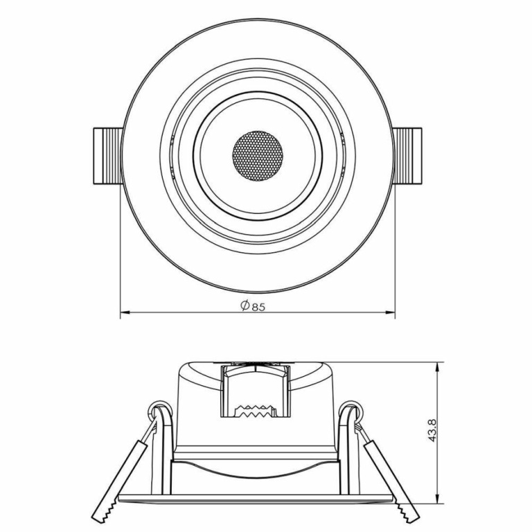 Deko-Light Deckeneinbauleuchte, SMD-68-230V-DIM-3000K-Rund-Weiß, 220-240 V/AC, 50 / 60 Hz