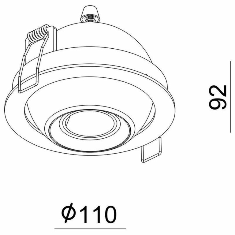 Deko-Light Deckeneinbauleuchte, Bellatrix, 9 W, 3000 K, Schwarz, Stromkonstant, 18 V/DC, Bemessungsstrom: 500 m