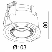 Deckeneinbauleuchte, Uni II Mini Tilt, 9 W, 3000 K, Weiß, Stromkonstant, 18-19 V/DC, Bemessungsstrom