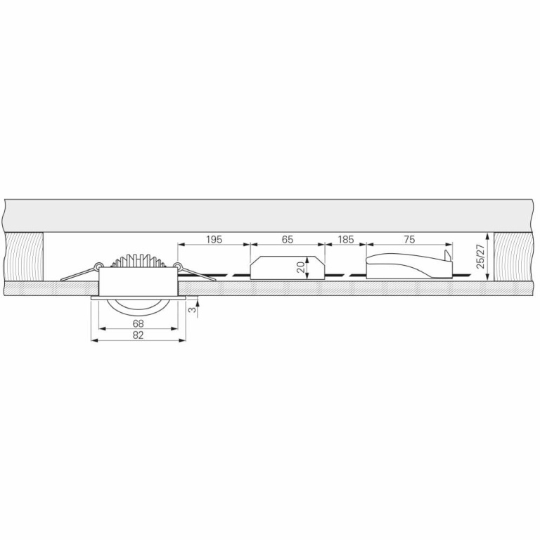 Deko-Light Deckeneinbauleuchte, Dione, 8,5 W, DIM, 3000 K, Silber, 220-240 V/AC, 50 / 60 Hz