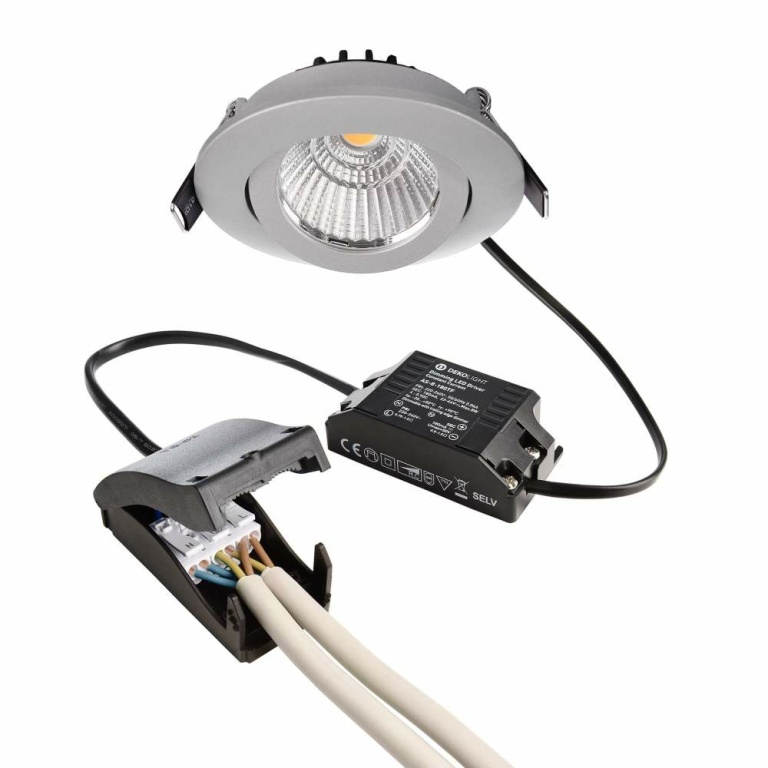 Deko-Light Deckeneinbauleuchte, Dione, 8,5 W, DIM, 3000 K, Silber, 220-240 V/AC, 50 / 60 Hz