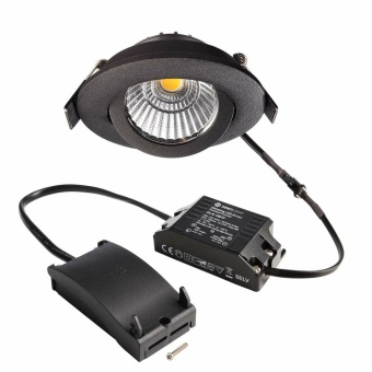 Deko-Light Deckeneinbauleuchte, Dione, 8,5 W, DIM, 3000 K, Schwarz, 220-240 V/AC, 50 / 60 Hz