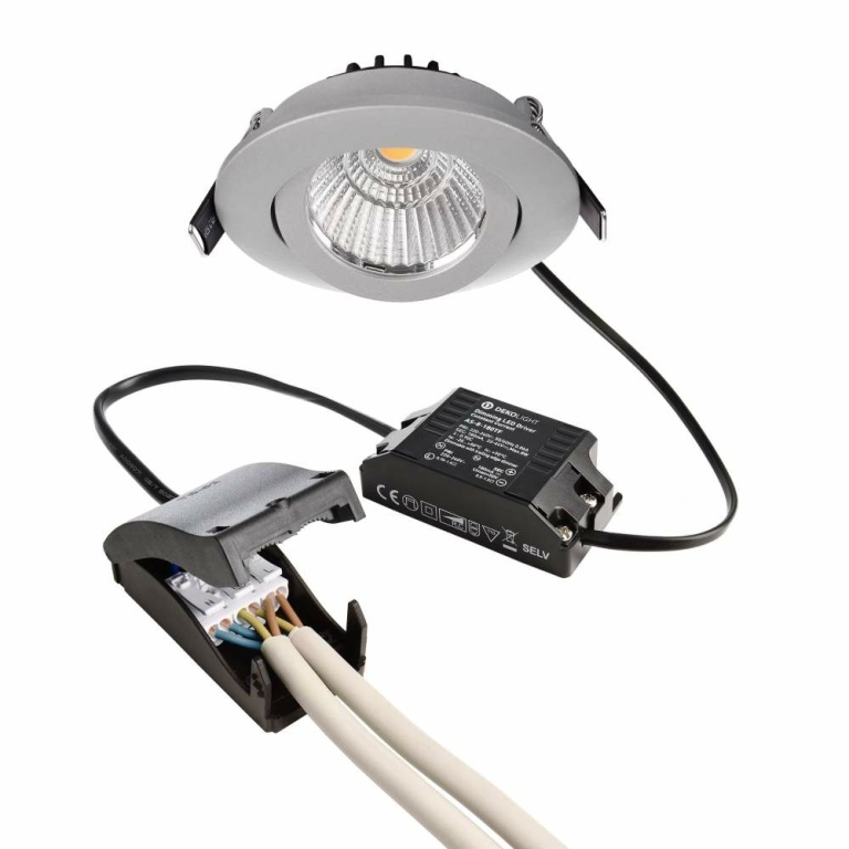 Deko-Light Deckeneinbauleuchte, Dione, 8,5 W, DIM, 4000 K, Silber, 220-240 V/AC, 50 / 60 Hz