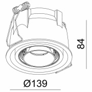 Deckeneinbauleuchte, Uni II Tilt, 12 W, 3000 K, Schwarz, Stromkonstant, 33-34 V/DC, Bemessungsstrom: