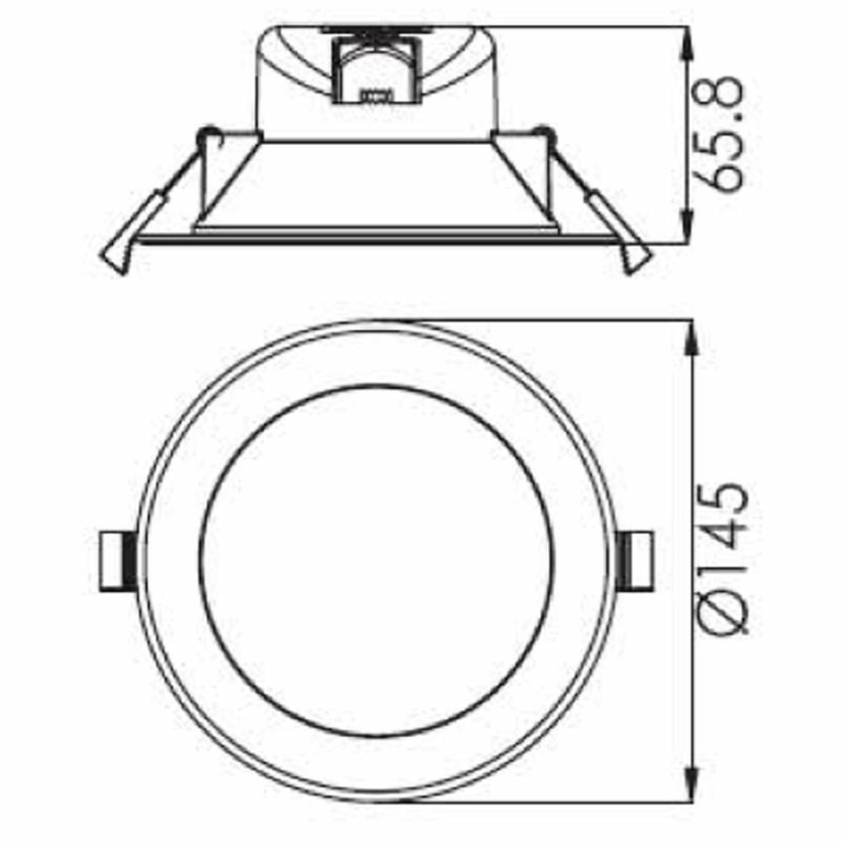 Deko-Light Deckeneinbauleuchte, Acrux 120 mm, 14,5 W, DIM, 3000/4000/6000 K, Schwarz, 220-240 V/AC, 50 / 60 Hz