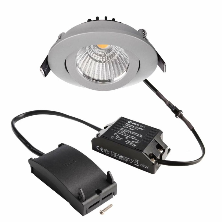 Deko-Light Deckeneinbauleuchte, Dione, 8,5 W, DIM, 2700 K, Silber, 220-240 V/AC, 50 / 60 Hz