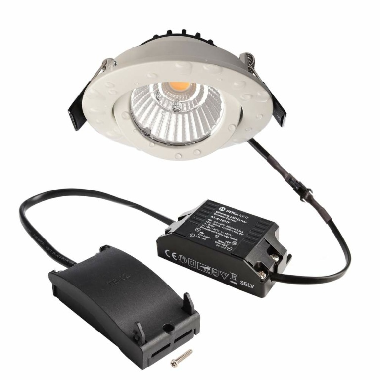 Deko-Light Deckeneinbauleuchte, Dione IP, 8,5 W, DIM, 2700 K, Weiß, 220-240 V/AC, 50 / 60 Hz