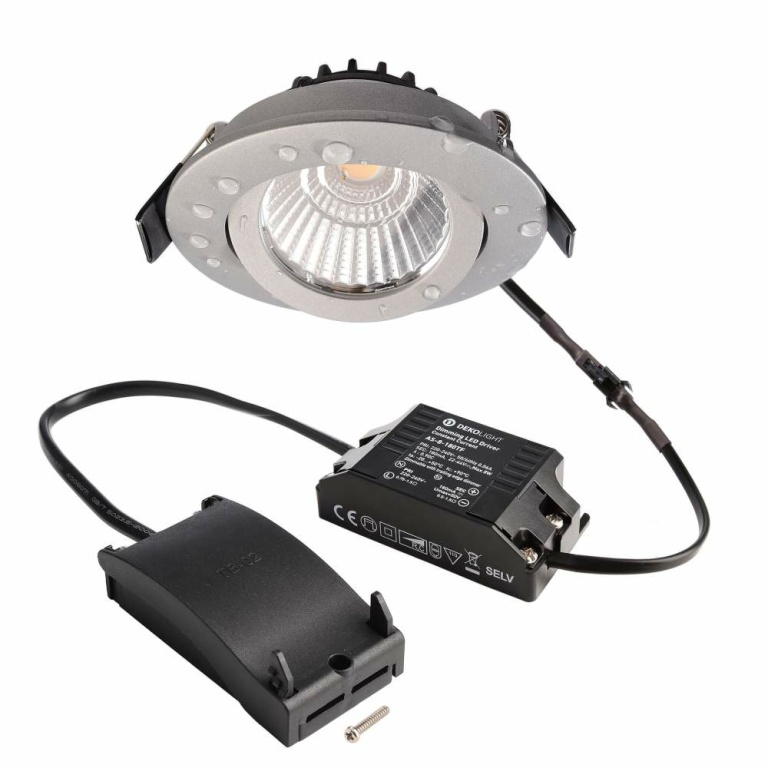 Deko-Light Deckeneinbauleuchte, Dione IP, 8,5 W, DIM, 2700 K, Silber, 220-240 V/AC, 50 / 60 Hz