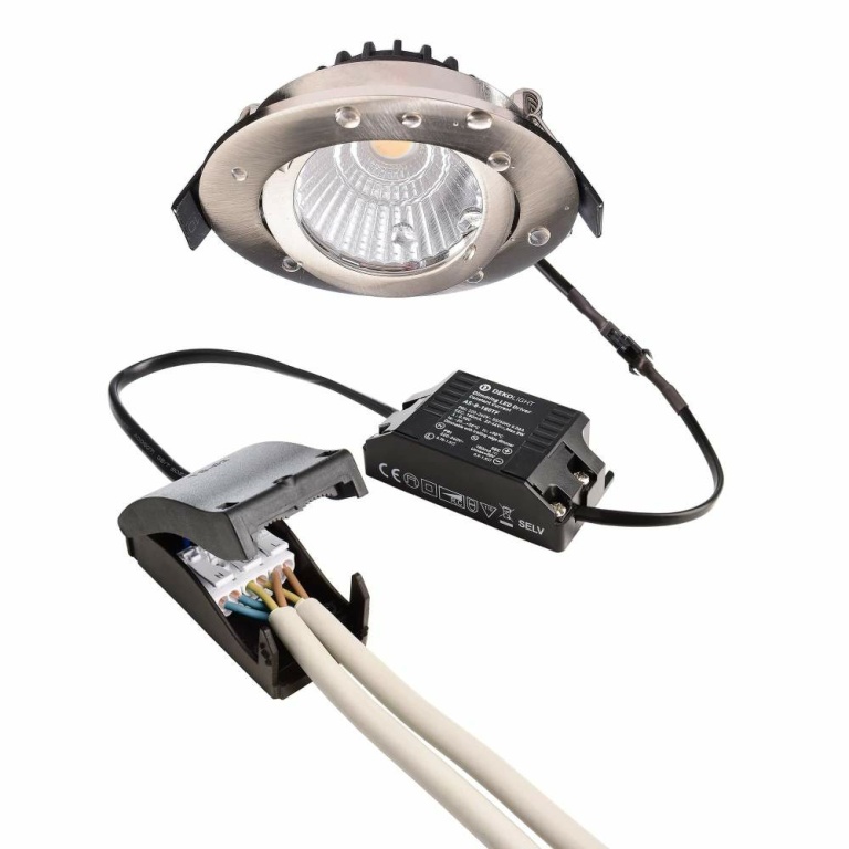 Deko-Light Deckeneinbauleuchte, Dione IP, 8,5 W, DIM, 2700 K, Nickel, 220-240 V/AC, 50 / 60 Hz