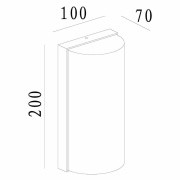 Wandaufbauleuchte, Grumium Rund I, 10 W, 3000 K, Grau, 100-240 V/AC, 50 / 60 Hz