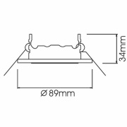 Deckeneinbauring, Basic Rund, Tilt, 1x max 50 W MR16, Schwarz, Spannungskonstant, 12 V/AC/DC