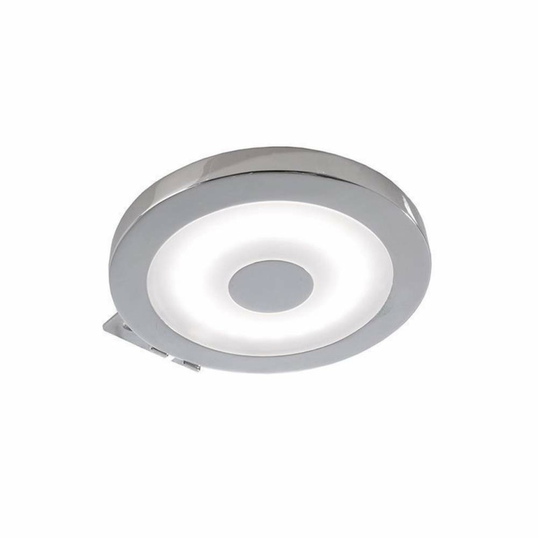 Deko-Light Möbelaufbauleuchte, Spiegel Rund, 4,5 W, 4000 K, Silber, Spannungskonstant, 12 V/DC