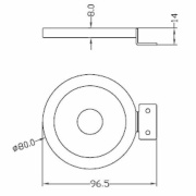 Möbelaufbauleuchte, Spiegel Rund, 4,5 W, 4000 K, Silber, Spannungskonstant, 12 V/DC