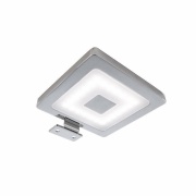 Möbelaufbauleuchte, Spiegel Eckig, 4,5 W, 4000 K, Silber, Spannungskonstant, 12 V/DC