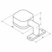 Möbelaufbauleuchte, Cursa 2er Set, 8,8 W, 2700 K, Silber, 220-240 V/AC, 50 / 60 Hz