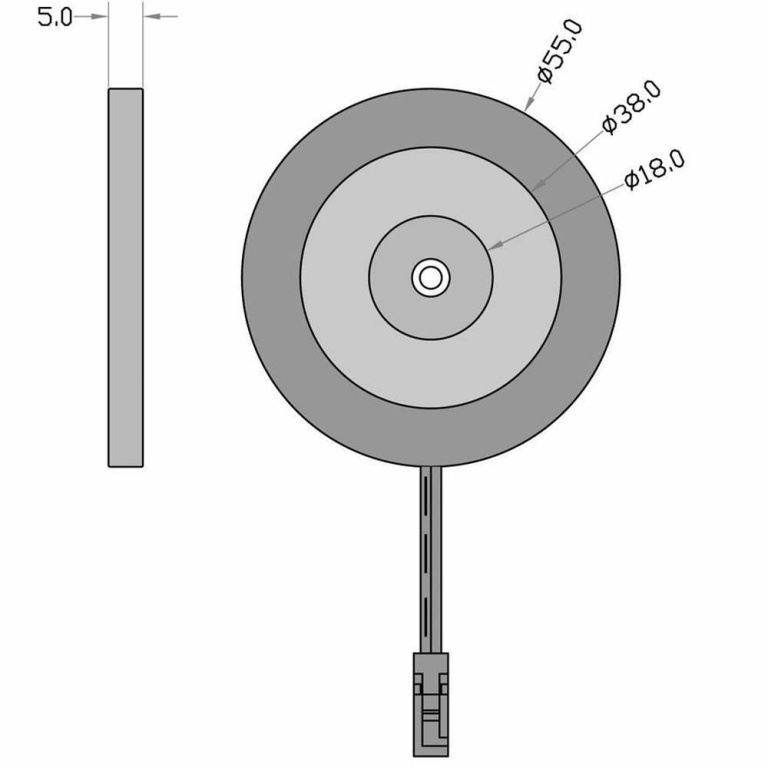 Deko-Light Möbelaufbauleuchte, Paty Rund, 2,5 W, 3000 K, Silber, Mini AMP, Spannungskonstant, 12 V/DC