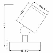 Vitrinenleuchte, Herculis magnetic, 1 W, 3000 K, Schwarz, Stromkonstant, 3 V/DC, Bemessungsstrom: 35