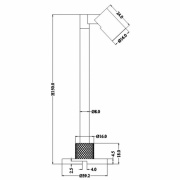 Vitrinenleuchte, Herculis Small 150 mm, 1 W, 3000 K, Schwarz, Stromkonstant, 3 V/DC, Bemessungsstrom