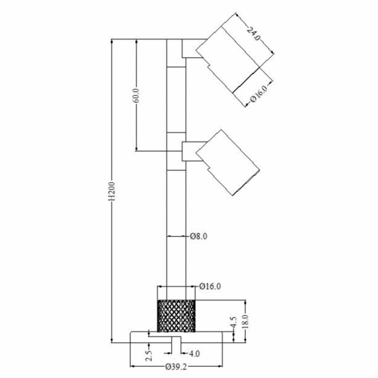 Deko-Light Vitrinenleuchte, Herculis Double 200 mm, 2 W, 3000 K, Schwarz, Stromkonstant, 6 V/DC, Bemessungsstro