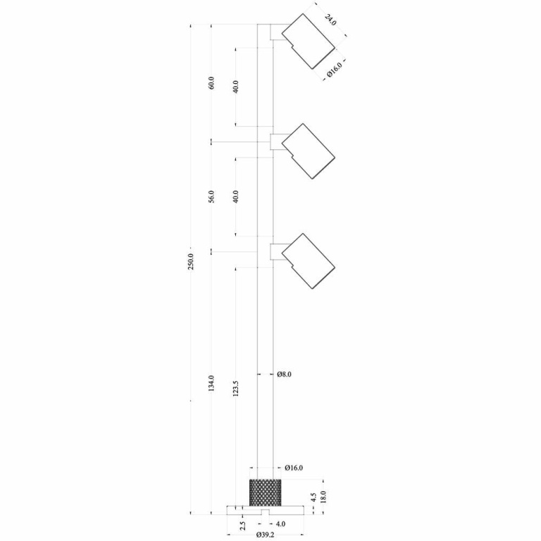 Deko-Light Vitrinenleuchte, Herculis Triple 250 mm, 3 W, 4000 K, Silber, Stromkonstant, 9 V/DC, Bemessungsstrom