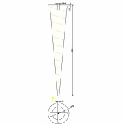 Mechanisches Montagezubehör, Erdspieß mit Gewindebuchse M5, 200x50mm, Tiefe: 200 mm, Durchmesser: 50