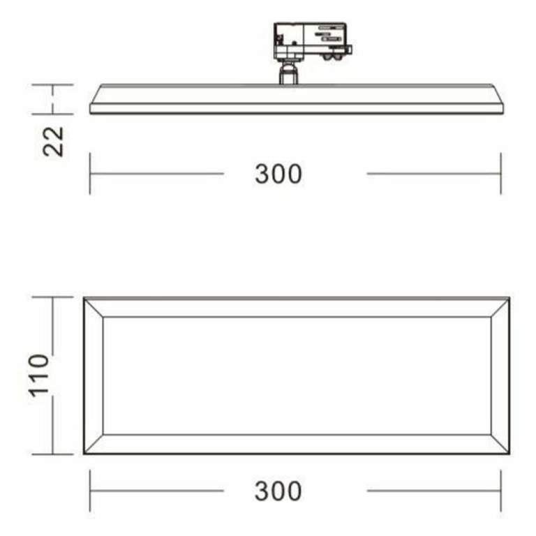 Deko-Light 3-Phasenleuchte, Panel Track Light, 21 W, 4000 K, Weiß, 110-240 V/AC, 50 / 60 Hz