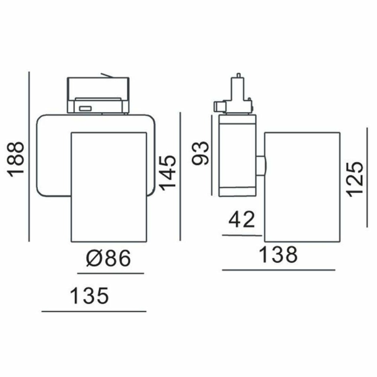 Deko-Light 3-Phasen-Spot, Nihal, 33 W, DIM, 3000 K, Weiß, 220-240 V/AC, 50 / 60 Hz