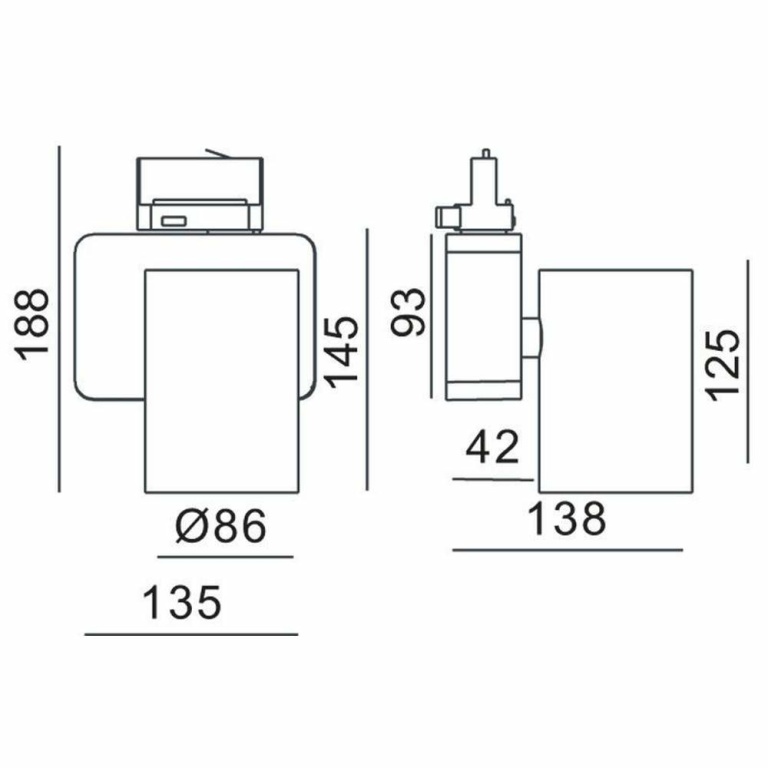 Deko-Light 3-Phasen-Spot, Nihal, 33 W, DIM, 4000 K, Silber, 220-240 V/AC, 50 / 60 Hz