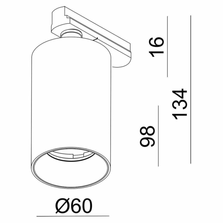 Deko-Light 3-Phasen-Spot, Can, 1x max. 7,5 W GU10, Silber, 220-240 V/AC, 50 / 60 Hz