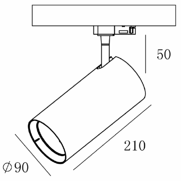 Deko-Light 3-Phasen-Spot, Horus, 30 W, 3000 K, Schwarz, 220-240 V/AC, 50 / 60 Hz