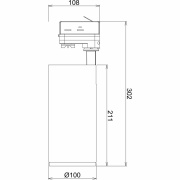 3-Phasen-Spot, Lucea, Tilt, 30 W, 3000/4000 K, Schwarz, 220-240 V/AC, 50 / 60 Hz