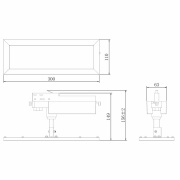 3-Phasenleuchte, Panel Track Light, 20 W, 3000 K, Schwarz, 110-240 V/AC, 50 / 60 Hz