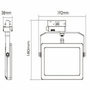 3-Phasenleuchte, Flood SMD, 15 W, 4000 K, Weiß, 220-240 V/AC, 50 / 60 Hz