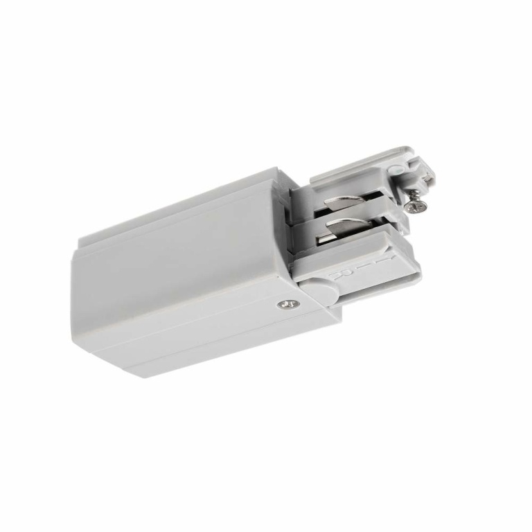 Deko-Light 3-Phasen Schienensystem, D Line elektrischer Einspeiser rechts, Fenstergrau RAL 7040, 220-240 V/AC