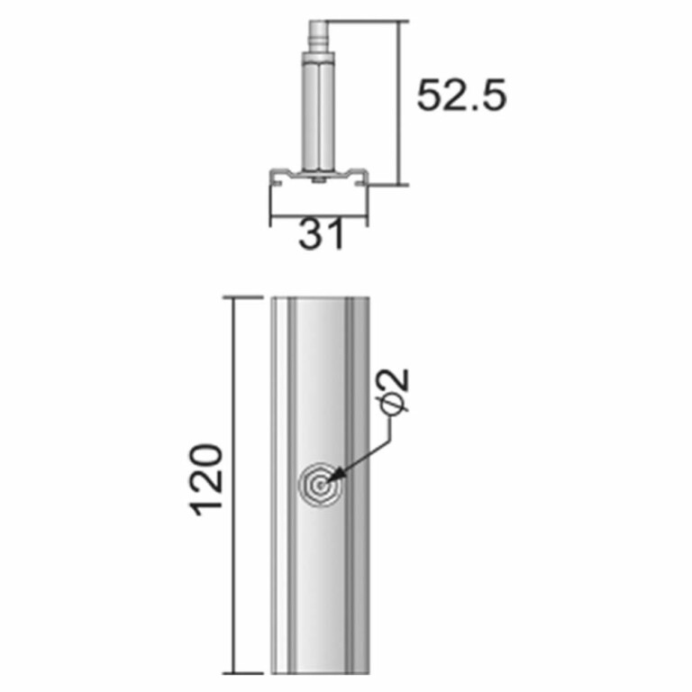 Deko-Light 3-Phasen Schienensystem, D Line Seilabhängungshalter mit Deckenrosette 1,5m, Fenstergrau RAL 7040