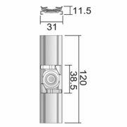 3-Phasen Schienensystem, D Line Rasterdecken Schnellmontageklammer, Fenstergrau RAL 7040