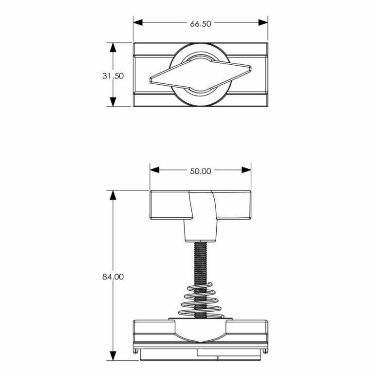 Deko-Light 3-Phasen Schienensystem, D Line Montageadapter für Zusatzkomponenten max. 10kg, M6, Verkehrsweiß RAL