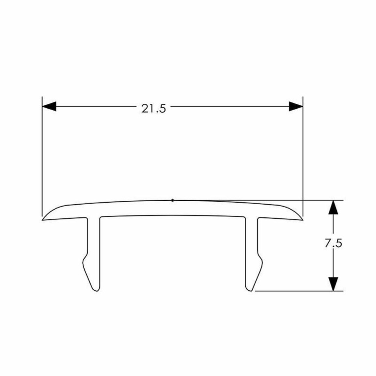 Deko-Light 3-Phasen Schienensystem, D Line Abdeckblende Einbaustromschiene, Graphitschwarz RAL 9011