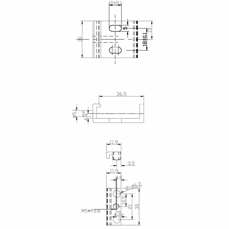 Deko-Light 3-Phasen Schienensystem, D Line Schnellmontageklammer für Messebau, Graphitschwarz RAL 9011