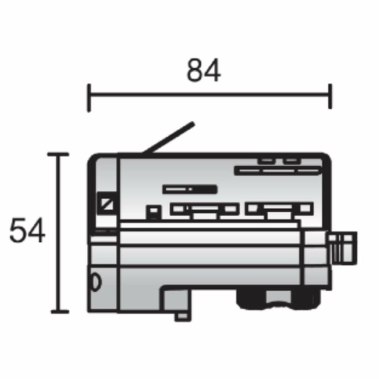 Deko-Light 3-Phasen Schienensystem, D Line 3-Phasen Adapter für Leuchtenmontage inkl. Montagezubehör, Verkehrsw