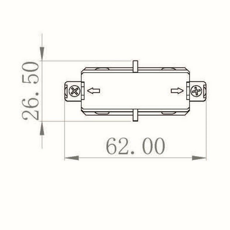 Deko-Light 1-Phasen Schienensystem, D One Mini-Längsverbinder, weiß, Weiß, 220-240 V/AC